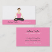 Stijlvolle Vrouw Wellness Yoga Instructeur Visitekaartje (Voorkant / Achterkant)