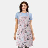 Stijlvolle vrouwelijke golf ontwerp en naam schort (Gedragen)