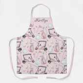 Stijlvolle vrouwelijke golf ontwerp en naam schort (Voorkant)