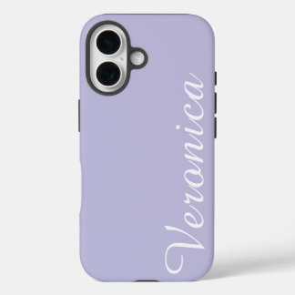 Stijlvolle Vrouwelijke Paarse Gepersonaliseerde Na iPhone 16 Hoesje