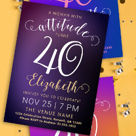 Stijlvolle vrouwelijke Royal Paarse Veertig Vetged Feestdagenkaart