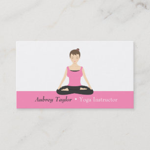 Stijlvolle vrouwelijke wellness yogadocent visitekaartje