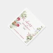 Stijlvolle vrouwelijke witte rode bloemen juichen servet (Hoek)