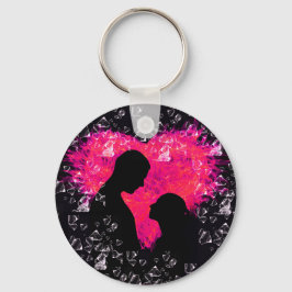 Stijlvolle Vrouwen Canvas tas met Romantisch Liefd Sleutelhanger