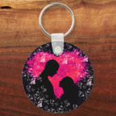 Stijlvolle Vrouwen Canvas tas met Romantisch Liefd Sleutelhanger (Achterkant)