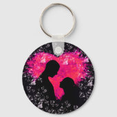 Stijlvolle Vrouwen Canvas tas met Romantisch Liefd Sleutelhanger (Achterkant)