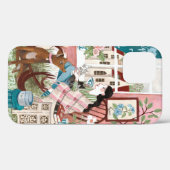 Stijlvolle vrouwen roze minuscule zelfgemaakte ill Case-Mate iPhone case (Achterkant (horizontaal))