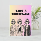 Stijlvolle vrouwenkaart voor vrouwen - Bold & Tren Kaart (Staand voorkant)