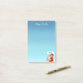 Stijlvolle vrouwtjes om opmerkingen na te maken post-it® notes (Op bureau)