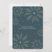 Stijlvolle vuurwerk vierde juli Party Uitnodiginge Kaart (Achterkant)