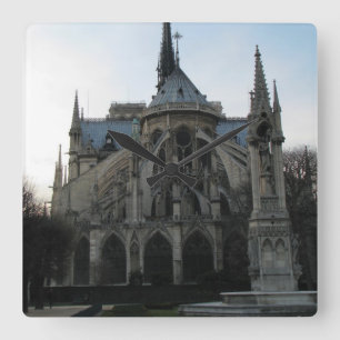 Stijlvolle wandklok met Notre Dame de Paris