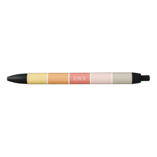 Stijlvolle Warm Color Blocks op maat Zwarte Inkt Pen