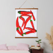 Stijlvolle, warmrood-roodbruinachtige paprika hangend wandkleed (Slaapkamer)