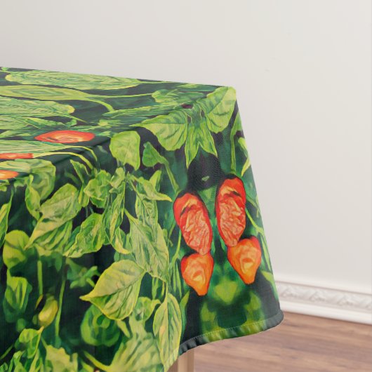Stijlvolle, warmrood-roodbruinachtige paprika tafelkleed (Voorbeeld)