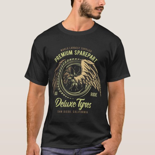stijlvolle wasauto met luxe banden t-shirt (Voorkant)