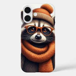 Stijlvolle Wasbeer iPhone 16 Hoesje