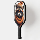 Stijlvolle Wasbeer Pickleball Paddle (Links)