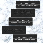 Stijlvolle waterdichte minimalistische zwart-wit labels