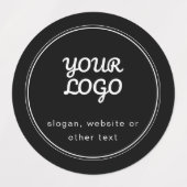 Stijlvolle waterdichte uw Logo Zwart & Wit Labels (Design 2)
