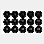 Stijlvolle waterdichte uw Logo Zwart & Wit Labels (Vel)