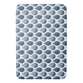 Stijlvolle waterdruppels wit en blauw badmat (Voorkant Verticaal)