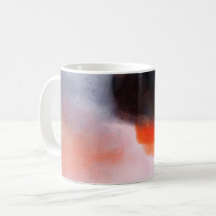 Stijlvolle waterverf abstract handgeschilderd koffiemok