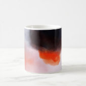 Stijlvolle Waterverf Abstracte hand geschilderd Koffiemok (Center)