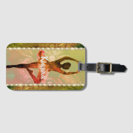 Stijlvolle Waterverf Ballerina Bagagelabel