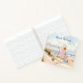 Stijlvolle Waterverf Beach Ocean Monogram Notitieboek (Binnen)