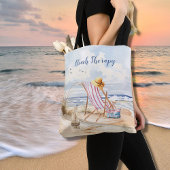 Stijlvolle Waterverf Beach Ocean Sand Personalisee Tote Bag