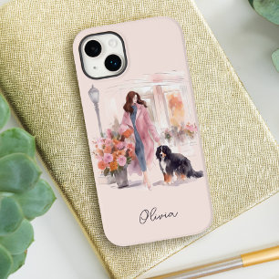 Stijlvolle Waterverf Bernese Mountain Hondenliefhe Case-Mate iPhone 14 Plus Hoesje