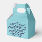 Stijlvolle Waterverf Blauw Baby showers luier Raff Bedankdoosjes (Achterkant)