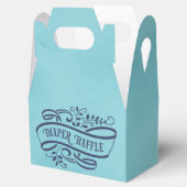 Stijlvolle Waterverf Blauw Baby showers luier Raff Bedankdoosjes (Geopend)