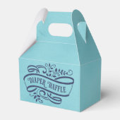 Stijlvolle Waterverf Blauw Baby showers luier Raff Bedankdoosjes (Voorkant Zijde)