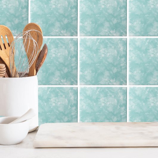 Stijlvolle Waterverf Blauwgroen blauw Tegeltje