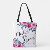 Stijlvolle Waterverf Bloemen Moeder van de bruideg Tote Bag (Achterkant)