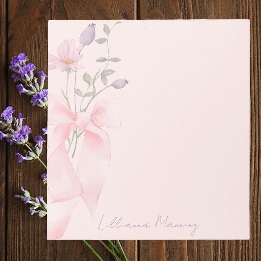 Stijlvolle Waterverf Bloemen Trendy Elegant Roze B Notitieblok