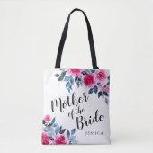 Stijlvolle Waterverf Bloemenmoeder van de bruid Tote Bag (Voorkant)
