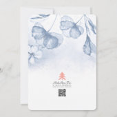 Stijlvolle Waterverf Blue Floral Vrijgezellenfeest Kaart (Achterkant)