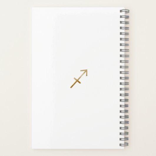 Stijlvolle Waterverf Boogschutter Custom Journal Notitieboek (Achterkant)