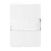 STIJLVOLLE WATERVERF chic dark naby blue Uitnodigingen Wikkel (Achterkant Voorbeeld)