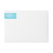 STIJLVOLLE WATERVERF chic modern aqua blauw adres (Voorkant)