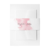 STIJLVOLLE WATERVERF chique blush roze grijs Uitnodigingen Wikkel (Voorkant Voorbeeld)