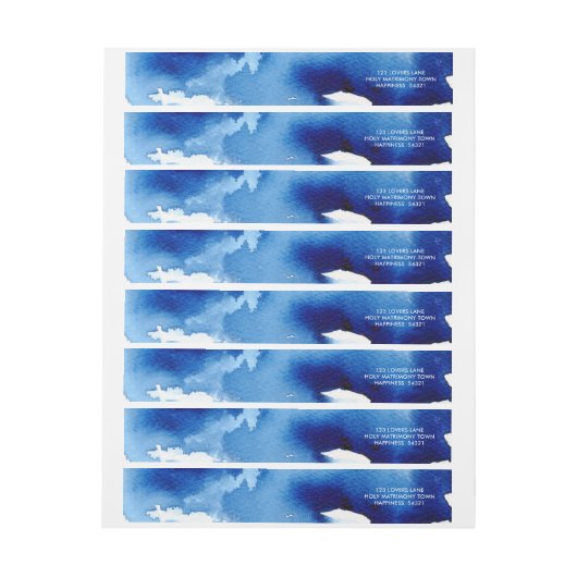 STIJLVOLLE WATERVERF chique donkermarineblauw adre (Vel)