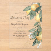 Stijlvolle Waterverf citroenen Acryl Uitnodigingen (Voorkant)