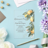 Stijlvolle Waterverf citroenen Acryl Uitnodigingen (Insitu (Huwelijk))