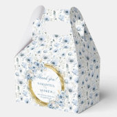 Stijlvolle Waterverf Dusty Blue Gold Wedding Bedan Bedankdoosjes