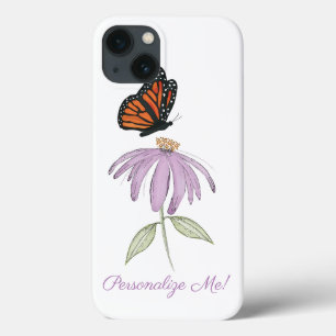Stijlvolle Waterverf Eenvoudige Paarse Bloemenvlin Case-Mate iPhone Case