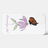 Stijlvolle Waterverf Eenvoudige Paarse Bloemenvlin Case-Mate iPhone Case (Achterkant (horizontaal))