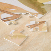 Stijlvolle Waterverf Floral Earthy Aangepaste Foto Legpuzzel (Zijkant)